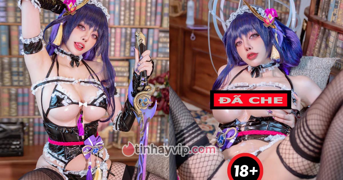 Byoru cosplay Raiden Shogun 18+ bóng bẩy cực khét