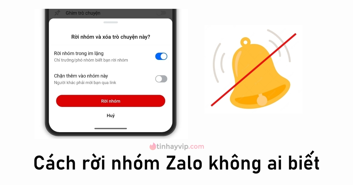 Cách rời nhóm Zalo không có thông báo đến mọi người