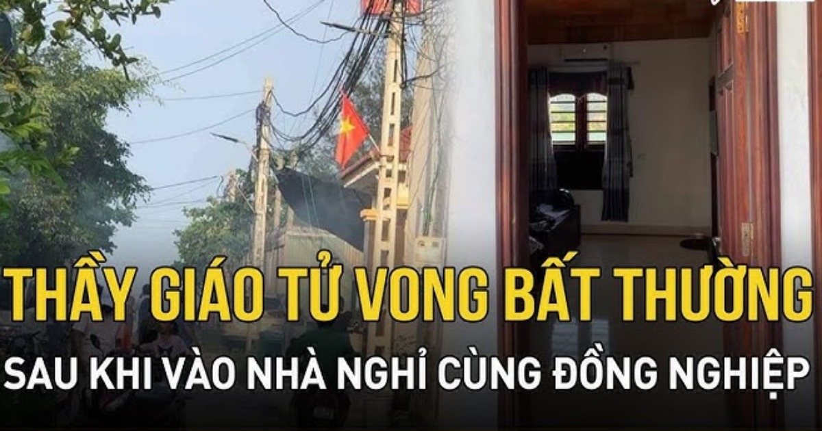 Hai giáo viên Nghệ An rủ nhau vào nhà nghỉ, thầy giáo bất ngờ tử vong