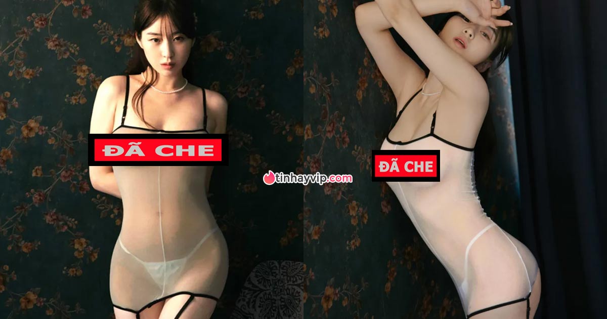 Hot girl 18+ Woo diện váy body xuyên thấu lộ chấm hồng nhạy cảm