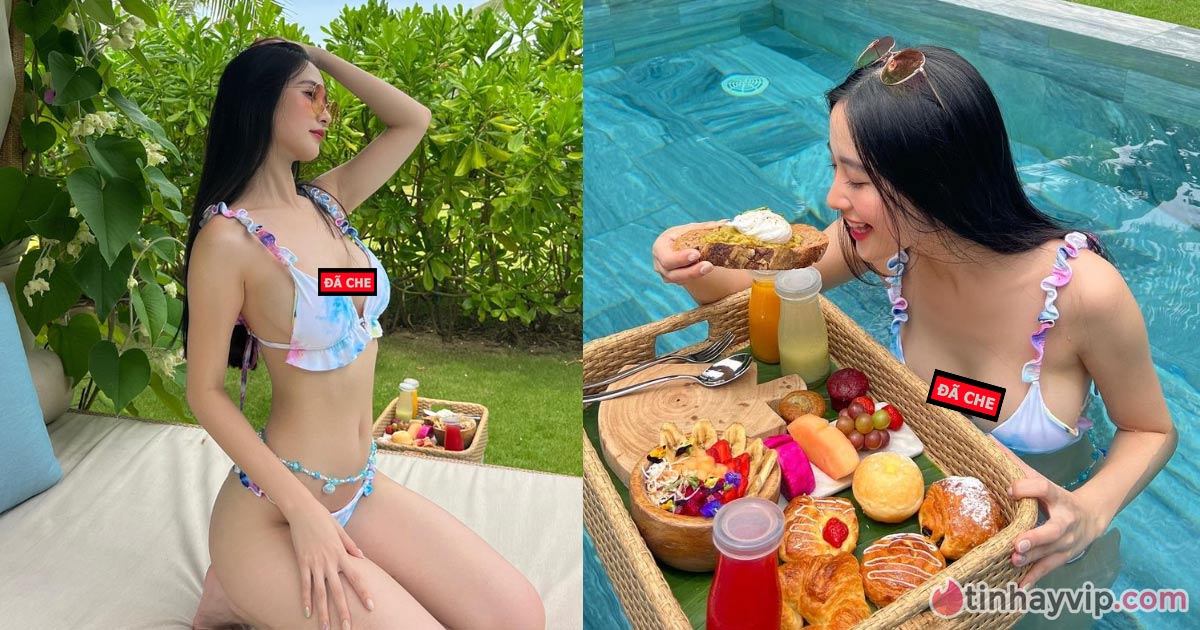 Jun Vũ thánh nữ DOTA 2 phô dáng trong bikini bên hồ bơi gợi cảm nhưng fan chỉ chú ý tâm hồn to tròn lồ lộ