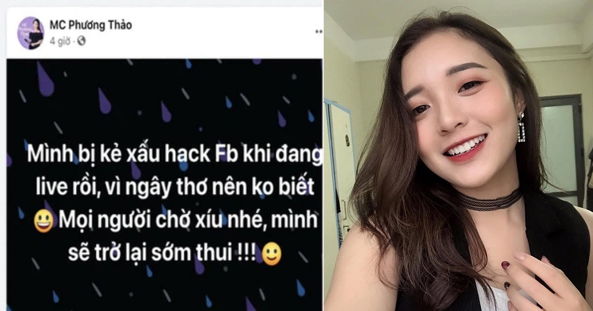 MC Phương Thảo Liên Quân Mobile bị hack mất facebook tick xanh ngay trên sóng livestream