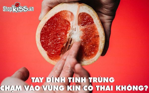 Tay dính tinh trùng chạm vào vùng kín có thai không?