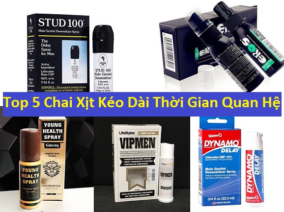 Top 5 chai xịt kéo dài thời gian quan hệ hiệu quả cao nhất