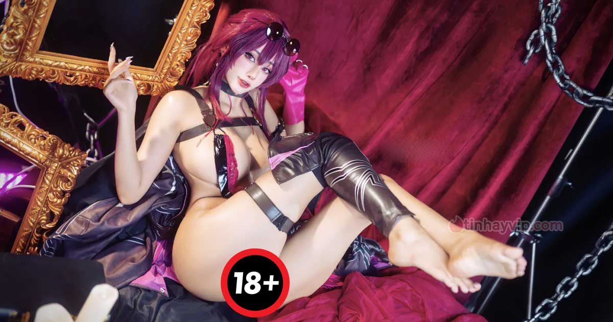 Byoru cosplay Kafka Honkai Star Rail 18+ khoe nội y